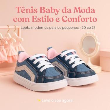 Imagem de Tênis Bebê Infantil Menina  Casual e Confortável Krisle DO 20 AO 27 PA