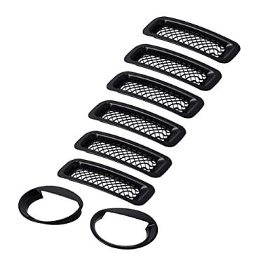 Imagem de Patriot 2011-2016 Front Grille Insert Mesh Heartlight Ring Kit Elegante Decoração de Carro Easy Install Sturdy