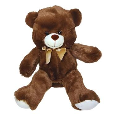 Imagem de Fizzy, Urso De Pelúcia Poty Com Lacinho 30cms - Marrom Escuro