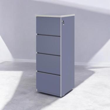 Imagem de Gaveteiro Arquivo 04 Gavetas Línea Azul