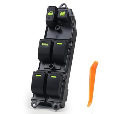 Imagem de Interruptor de janela elétrico do lado do motorista 84820-12460 / 0F040 / 02150/12480 para Toyota RAV4 Camry Sienna Prius Corolla EX Fortuner 2002-2015 – Atualização de LED azul, Plug & Play