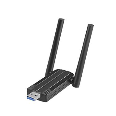 Imagem de Adaptador USB WiFi 6, placa de rede WPA3 1800Mbps Dual Band 2,4GHz/5GHz, tecnologia MU-MIMO, adequado para receptores e transmissores WiFi de alta velocidade em computadores e laptops