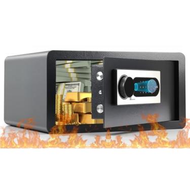 Imagem de Cofre, Cofre Eletronico Digital, Cofre Digital, Cofre Eletrônico Teclado Digital, Cofre Eletrônico Digital, Cofre Eletrônico Digital Em Aço com Teclado e Chave Reserva (Preto), Caixa Forte