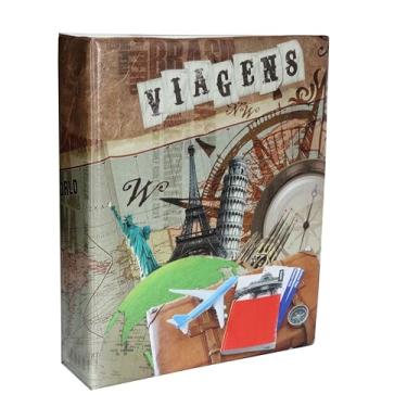 Imagem de Álbum de Fotos Fichário Aquarela Câmera 500 Fotos 10x15 Viagens