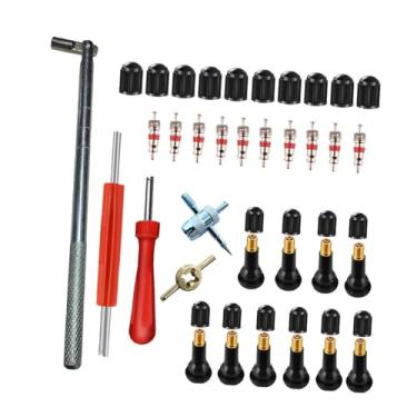 Imagem de Ysyqkn Kit de Ferramentas para Válvulas de Pneus, Kit de Ferramentas para Núcleo de Válvula de Pneu, Peças de Reparo Compactas, Manutenção, Conveniente E, Tr413