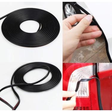 Imagem de Protetores de borda de porta de carro preto, protetor de vedação de acabamento de borda de borracha com proteção em forma de U protetor de borda de porta adequado para a maioria (preto, 16 pés)
