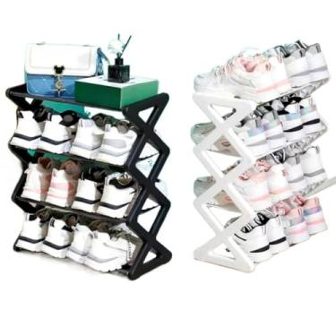 Imagem de Sapateira Prateleira Sanfonada 4 Andares Organizadora Plástico Sapatos(Aleatorio)