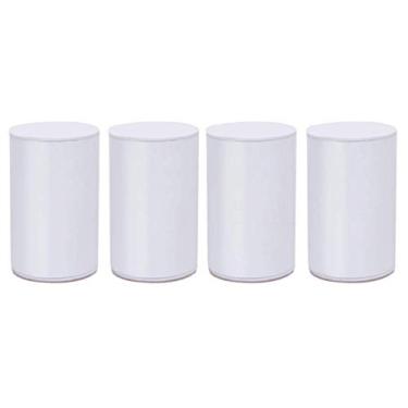 Imagem de ZJYWMM Pernas de móveis Pernas de mesa de metal para substituição de pés de móveis para pés de móveis Pernas de sofá Pernas de mesa Pernas de mesa Armários de cama Risers 4 peças (branco 10,2 cm)