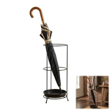 Imagem de Suporte Porta Guarda Chuva Para Empresa Escritório Aramado Preto