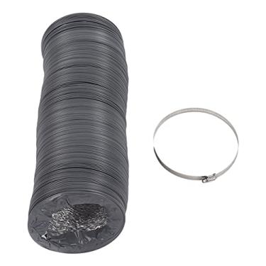 Imagem de Mangueira de duto de alumínio flexível com braçadeira duto de ventilação resistente de 1 m de comprimento para secadores HVAC Tendas de salas de cultivo à prova d'água resistente (6 polegadas)