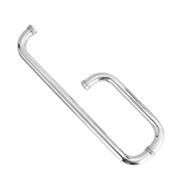 Imagem de STXYANGV Puxador de porta de banheiro, maçaneta de barra deslizante interna externa, maçanetas de porta de vidro dupla face para banheiro hall de hotel, instalação traseira para trás (tamanho: 385 mm