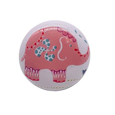 Imagem de nihngvjm 1 Puxador de cerâmica pintado à mão para quarto de crianças e armário armário gaveta cozinha penteadeira (cor: branco)