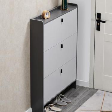 Imagem de Armário de sapatos, sapateira de entrada com prateleiras abertas para guarda-roupa de quarto, armário ideal para shopping centers e lojas de sapatos 70 x 17 cm