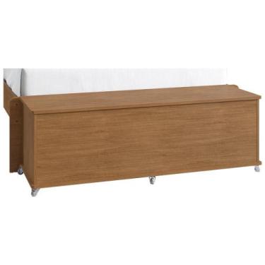 Imagem de Baú Banco Luca com Rodizios - CASA D, Cedro