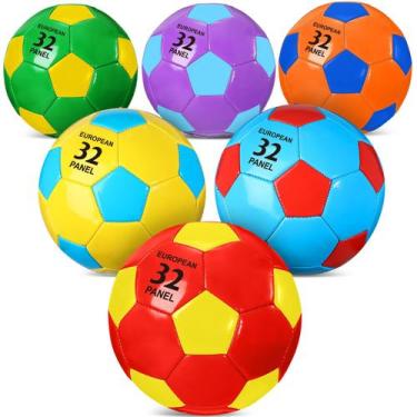 Imagem de HyDren 6 Balones de Fútbol Coloridos con Bomba Tamaño 2