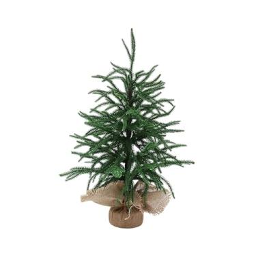 Imagem de Fenteer Árvore de Natal de mesa, planta verde sem enfeites, árvore de Natal artificial para decoração de festas, casa, quarto, de entrada e feriados, Pinheiro de Norfolk de 50 Cm