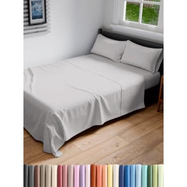 Imagem de Jogo de lençol casal GG extra longo estendido casal GG - confortável, respirável e refrescante - cabe em colchões de 20 a 40 cm com bolsos profundos - 137 x 203 cm - Roupa de cama luxuosa macia, sem