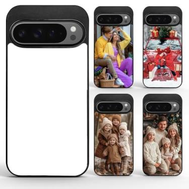 Imagem de FOQENCCI Capa em branco de sublimação compatível com Google Pixel 10Pro XL | 5 peças, TPU preto e alumínio para impressão, capa de telefone personalizada DIY, antiarranhões, antiderrapante