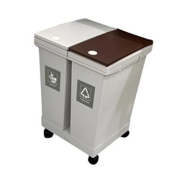 Imagem de Fxzqgnh Lixeira de Cozinha com Compartimentos, Grande Capacidade, Recipiente de Lixo Moderno para Escritório, Sala de Estar, Quarto, Casa, 24l 2 Compartimentos, Tamanho real