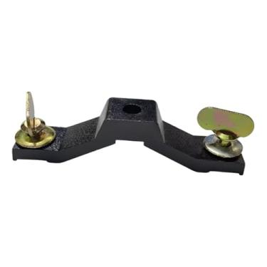 Imagem de oshhni Conector de ponte para Moving Head Light com braçadeira para equipamentos de iluminação de DJ. Fácil instalação, suporte de travamento rápido para, Alumínio Preto, Espaçamento entre