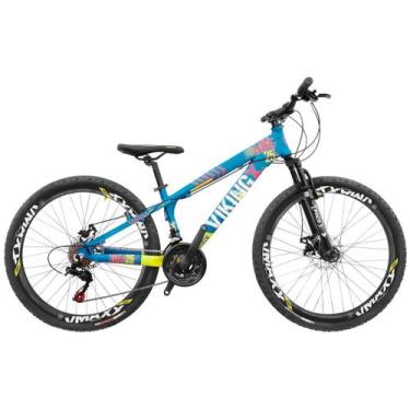 Imagem de Bicicleta Aro 26 Viking TuffX25 Freeride Freio a Disco 21V, Azul, Amar