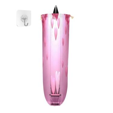 Imagem de Wassud Balões rosa no balanço, 2 unidades, suporte de saco de plástico, suporte de parede para sacola de mercearia, armazenamento de cozinha para decoração de despensa de cozinha em casa