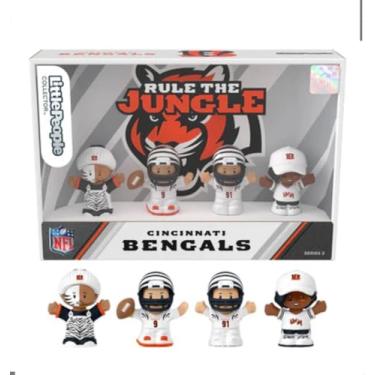 Imagem de Little People NFL 4 Piece Collector Figure Box Team Set, Team Colors, One Size (Cincinatti Bengals Alternate Jersey Seriers 2)