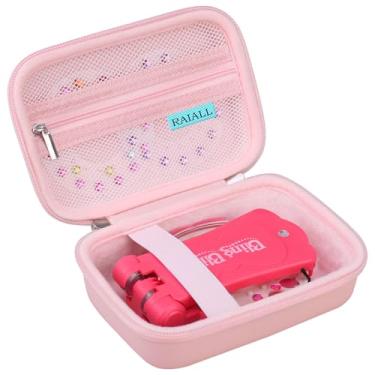 Imagem de RAIALL Capa para impressora de etiquetas Phomemo D30/D35, bolsa de transporte portátil mini bluetooth térmica para adesivos, organizador rígido de armazenamento para etiquetas de impressora e cabo USB