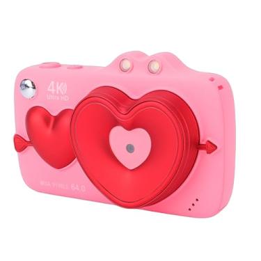 Imagem de EBTOOLS Câmera Digital 4K, 64 MP, Tela Dupla, Zoom Digital 18X, Gravação de Vídeo, Foco Automático, Compartilhamento WiFi, Luz de Preenchimento, Câmera de Vídeo, para Fotografia (Rosada)