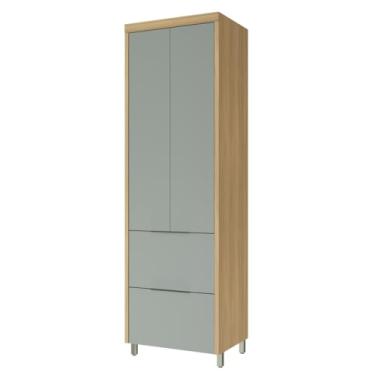 Imagem de Armário de Cozinha Paneleiro 2 Portas 2 Gavetas 100% Mdf Madeirado/Verde