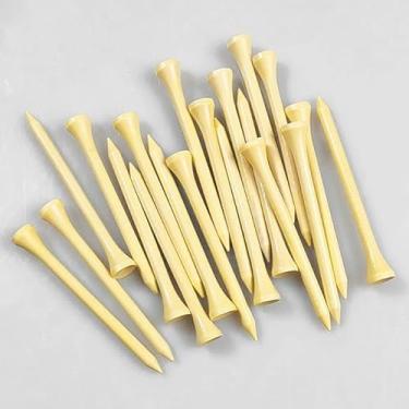 Imagem de 100 peças de camisetas de golfe de bambu para prática de torneios, acessórios, duráveis, presentes, auxiliares de treinamento de golfe, unissex, 83 mm