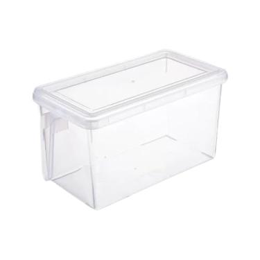 Imagem de Gaveta Para Armazenamento de Alimentos Com AlçAs de PláStico Transparente, Adequada Para Armazenar Legumes e Frutas.(TRANSPARENTE 1 PCS)