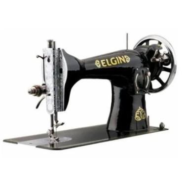 Imagem de Máquina de Costura Elgin Pretinha B3 Estrutura de Ferro e Aço Com Moto