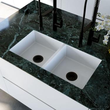 Imagem de Cuba Cozinha Dupla Embutir 87 Cm