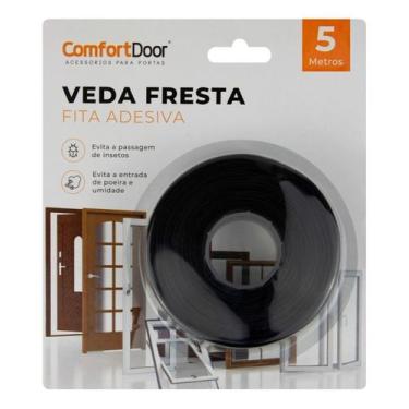 Imagem de Fita Vedação Veda Protetor Porta Janela Fresta Adesivo Cores - COMFORT