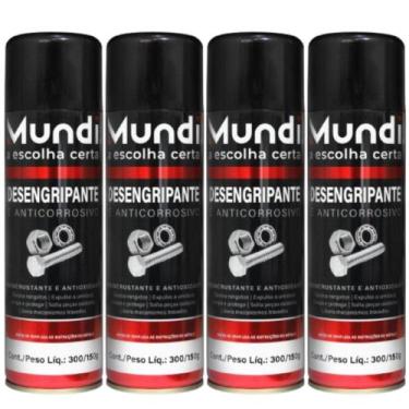 Imagem de Kit 4 óleo lubrificante antiferrugem desengripante mundi uso geral