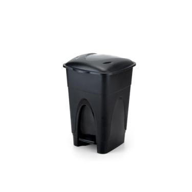 Imagem de LIXEIRA COM PEDAL 30 LITROS PRETA EM POLIPROPILENO