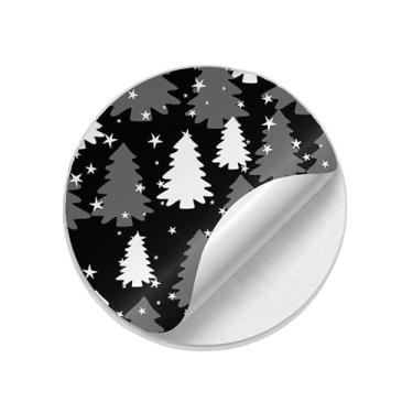 Imagem de Ladrilho Decorativo de Cerâmica com Estampa de Árvore de Natal e Estrelas