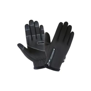 Imagem de Luvas de ciclismo masculinas para inverno e clima frio, à prova de vento, para homens, à prova d'água, tela sensível ao toque, antiderrapante, quente, forro para ciclismo, caminhada, esportes, dirigir