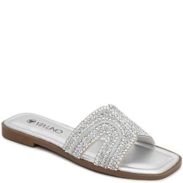 Imagem de Rasteira Slide Brilho Bico Quadrado Via Uno 948028-Feminino