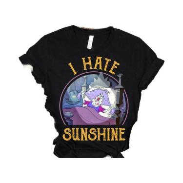 Imagem de Camiseta Retro Disney Mad Madame Mim Eu Odio O Sol Camisetas Engraçada