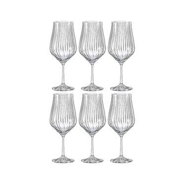 Imagem de Conjunto de Taças para Água Bohemia Tulipa Optic em Cristal 550ml - 6 Peças