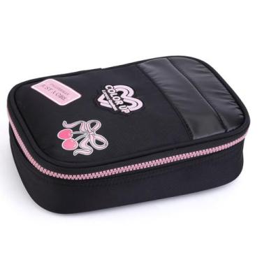 Imagem de Estojo Box Feminino Juvenil Lorena - Seanite, Preto