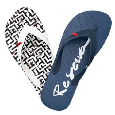Imagem de Kit 2 Chinelo Masculino Reserva Go RSV Borracha Premium Original 750040648 Cor:;Tamanho:39-40-Masculino