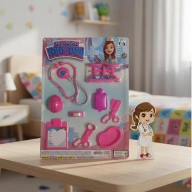 Imagem de Kit Medica Doutora 9 Peças Brinquedo Infantil Medicina - Pica Pau