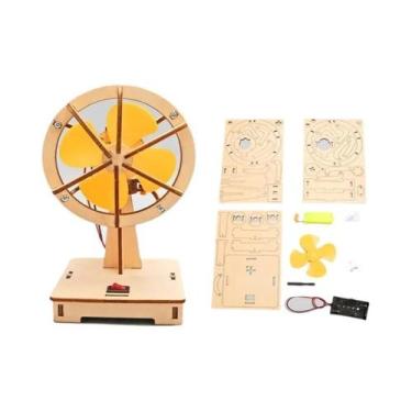 Imagem de Brinquedo Educativo De Artesanato Em Madeira Com Ventilador Elétrico D