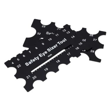 Imagem de WALFRONT Ferramenta de Medição de Olhos de Segurança 2 Peças de Régua de Medição de Acrílico de 4 a 32 Mm de Diâmetro, Ferramenta de de Olhos de Boneca Reutilizável para Animais de Pelúcia DIY, Artesanato, Costura, crochê, Instalação de Urso de Pelúcia