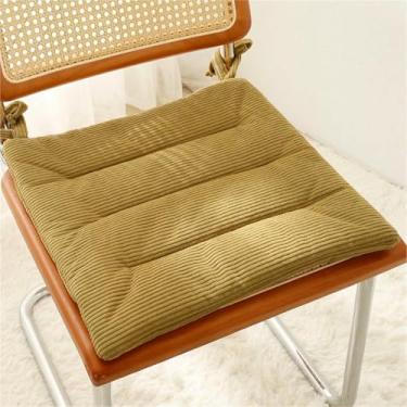 Imagem de Almofadas de veludo cotelê para cadeiras de jantar, conjunto de 2 almofadas quadradas para cadeiras de cozinha, almofadas de chão para sala de estar, varanda e escritório.