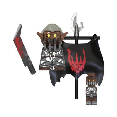 Imagem de Mini Figuras De Ação Blocos De Montar Orcs Anões Elfos Cavaleiros De R