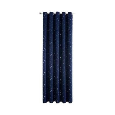 Imagem de Cortinas Blackout Infantis Com Estrelas E Ilhós Para Janelas De Quarto